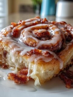 Maple Bacon Cinnamon Rolls