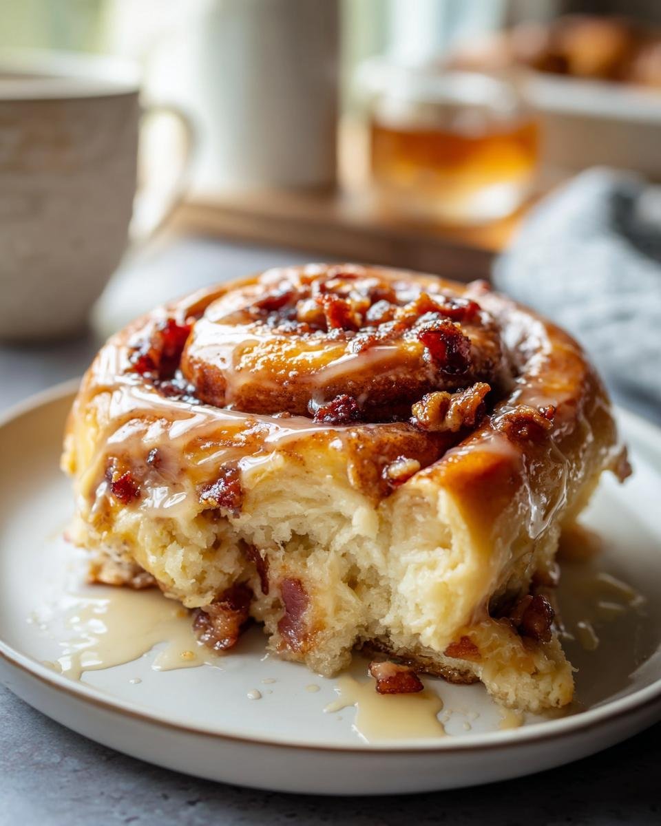 Maple Bacon Cinnamon Rolls - detail 4