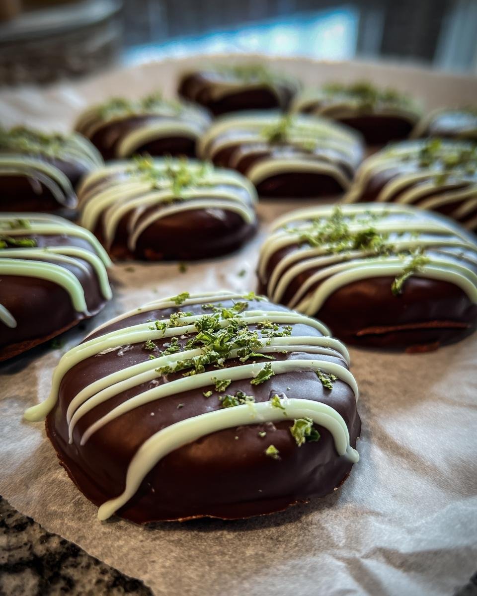 Mint Chocolate Medallions - detail 1