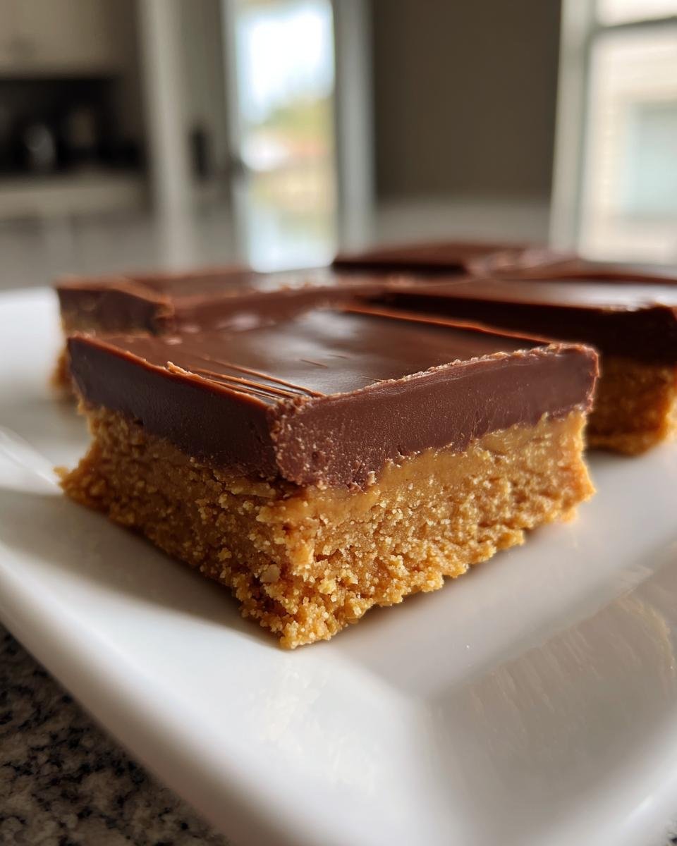 No Bake Peanut Butter Bars - detail 2