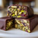 No-Bake Pistachio Dark Chocolate Bars