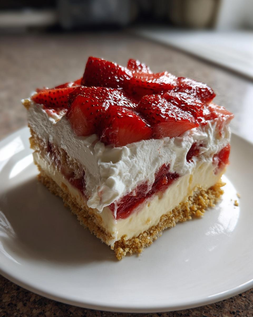 No-Bake Strawberry Lasagna - detail 1
