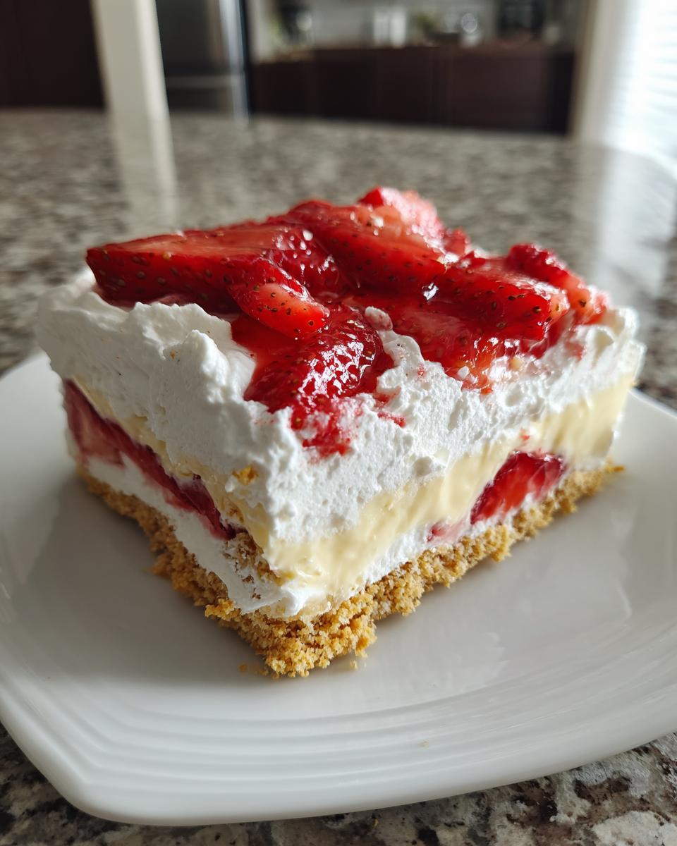 No-Bake Strawberry Lasagna - detail 3