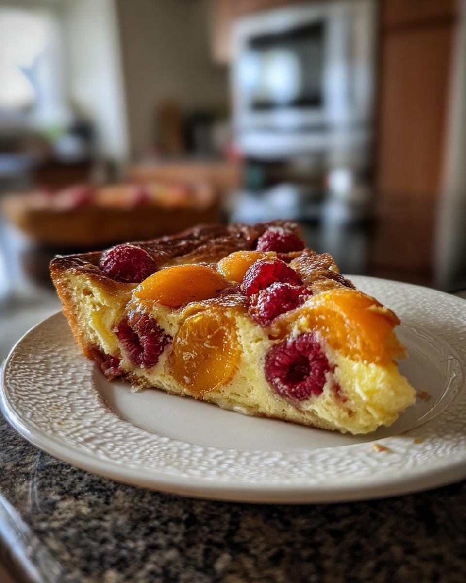 Quick Apricot and Raspberry Clafoutis - detail 2
