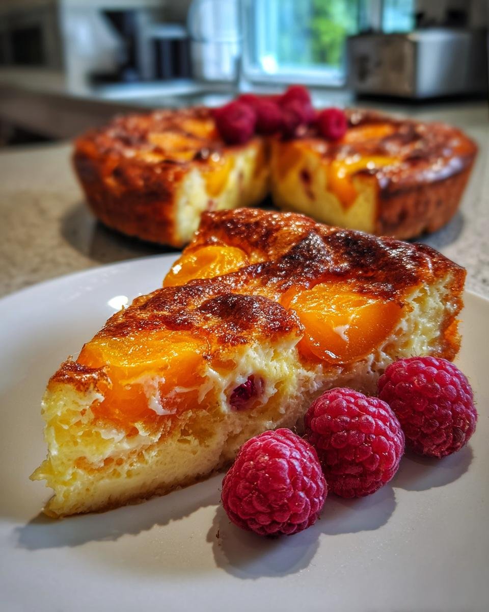 Quick Apricot and Raspberry Clafoutis - detail 3