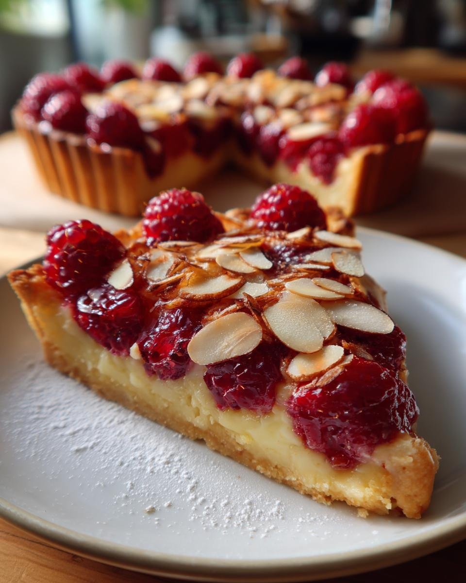 Raspberry Almond Tart - detail 2
