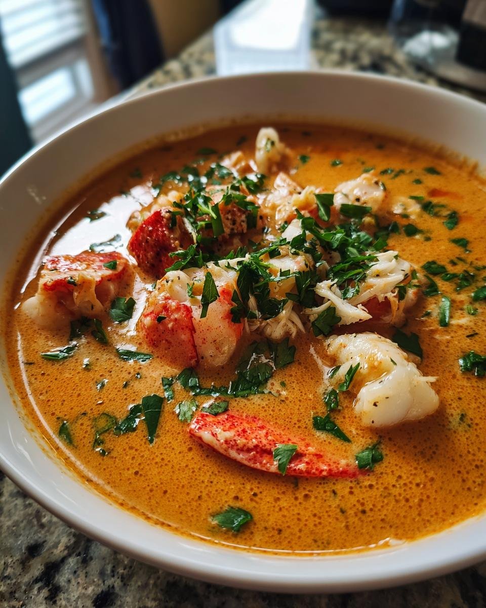 Seafood Bisque with Crab, Shrimp, and Lobster - detail 1