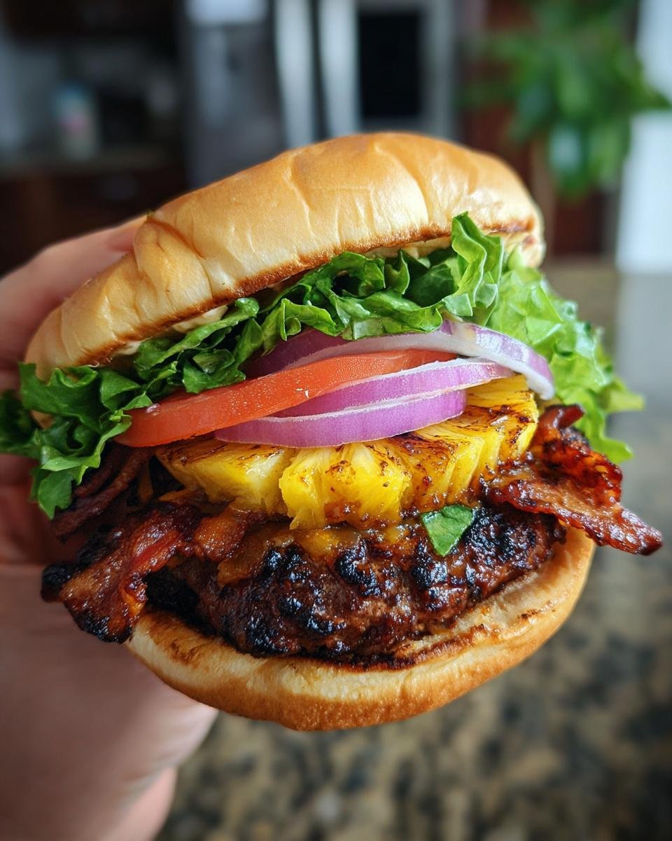 Smoky Bacon and Pineapple Burger - detail 1