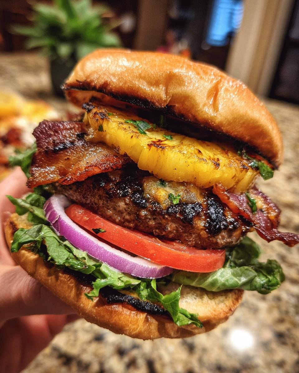 Smoky Bacon and Pineapple Burger - detail 2