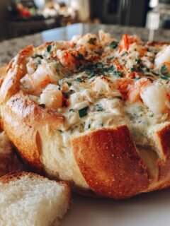 Stuffed Seafood Bread Bowl