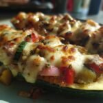 Stuffed Zucchini with Vegetables and Cheese