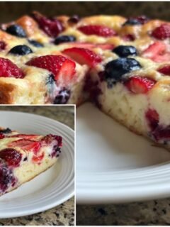 Triple Berry Cottage Cheese Bake