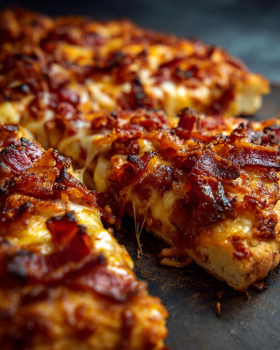 Barbecue Bacon Pizza for Halloween - detail 2