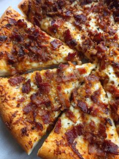 Barbecue Bacon Pizza for Halloween