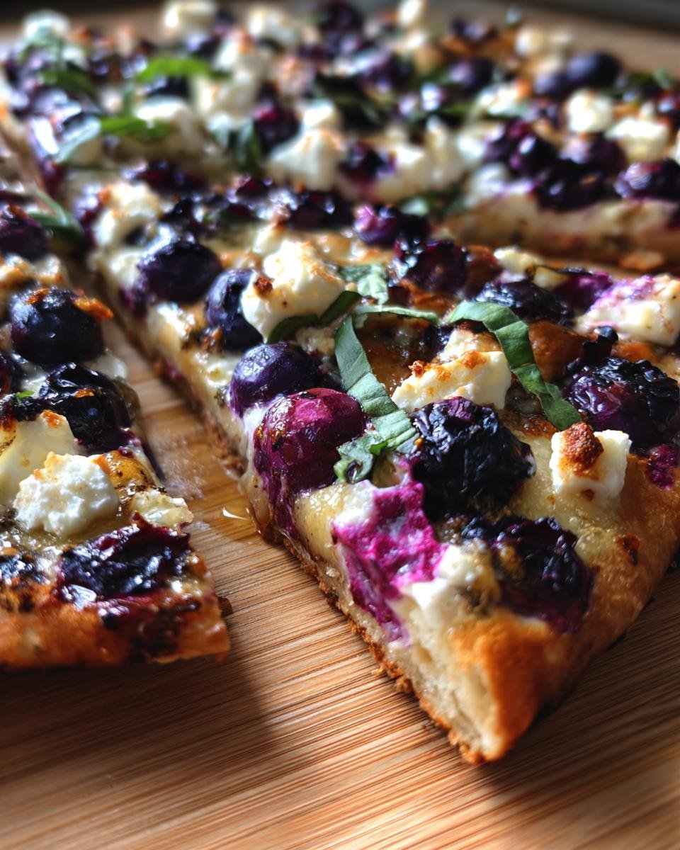 Blueberry Feta Flatbread with Hot Honey - detail 1