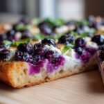 Blueberry Feta Flatbread with Hot Honey