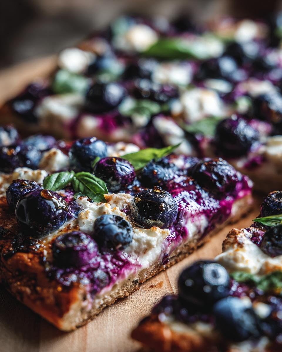 Blueberry Feta Flatbread with Hot Honey - detail 2