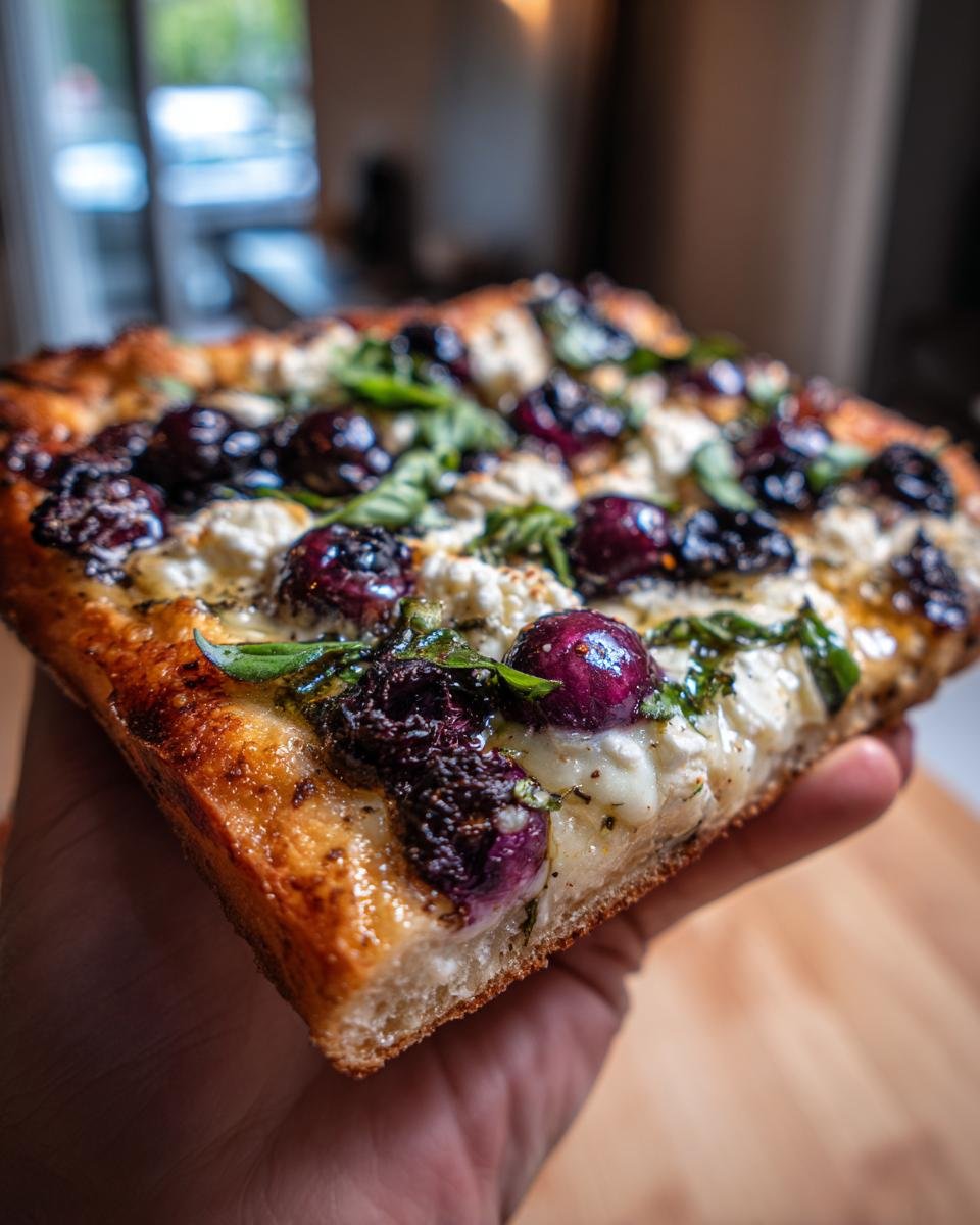 Blueberry Feta Flatbread with Hot Honey - detail 3