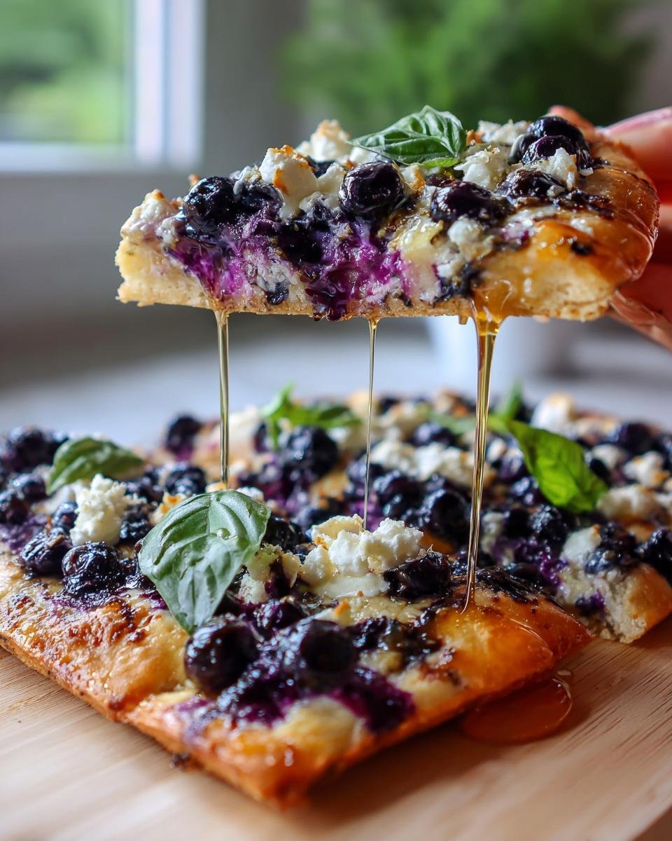 Blueberry Feta Flatbread with Hot Honey - detail 4