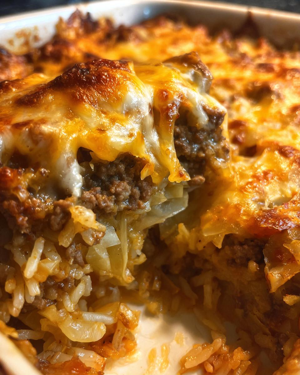 Cheesy Cabbage Beef Casserole - detail 1