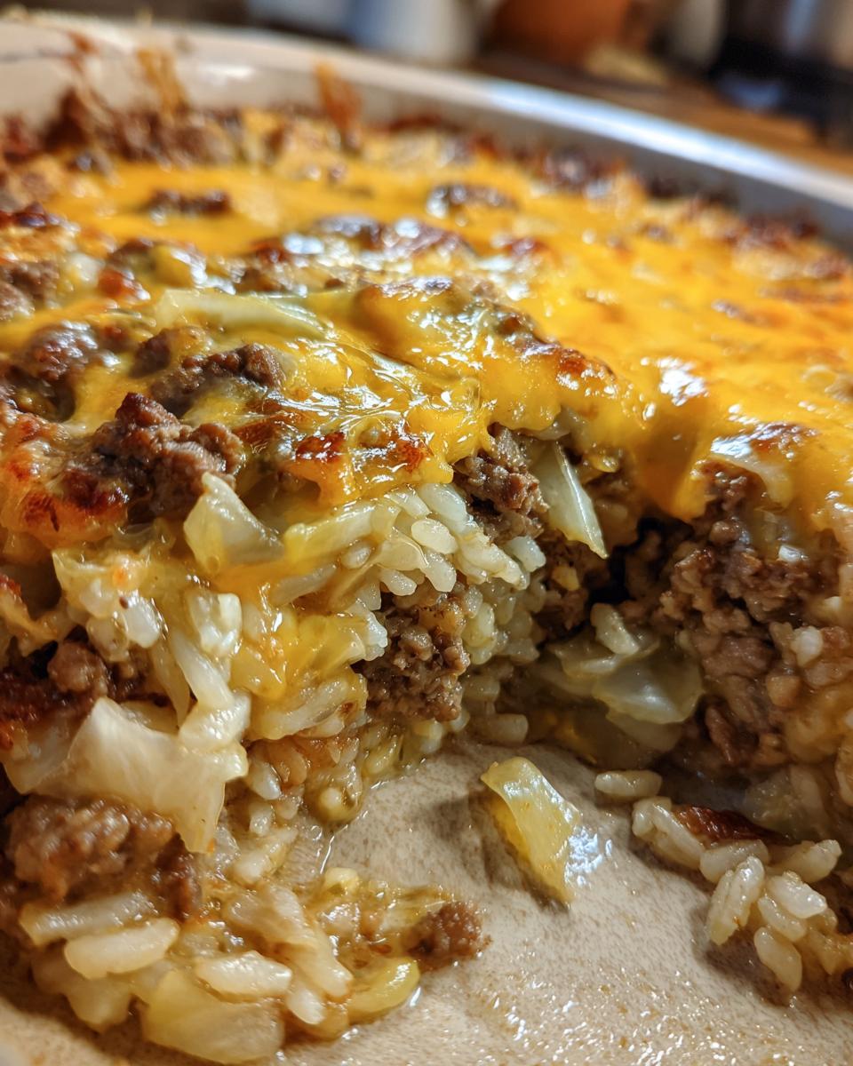 Cheesy Cabbage Beef Casserole - detail 3