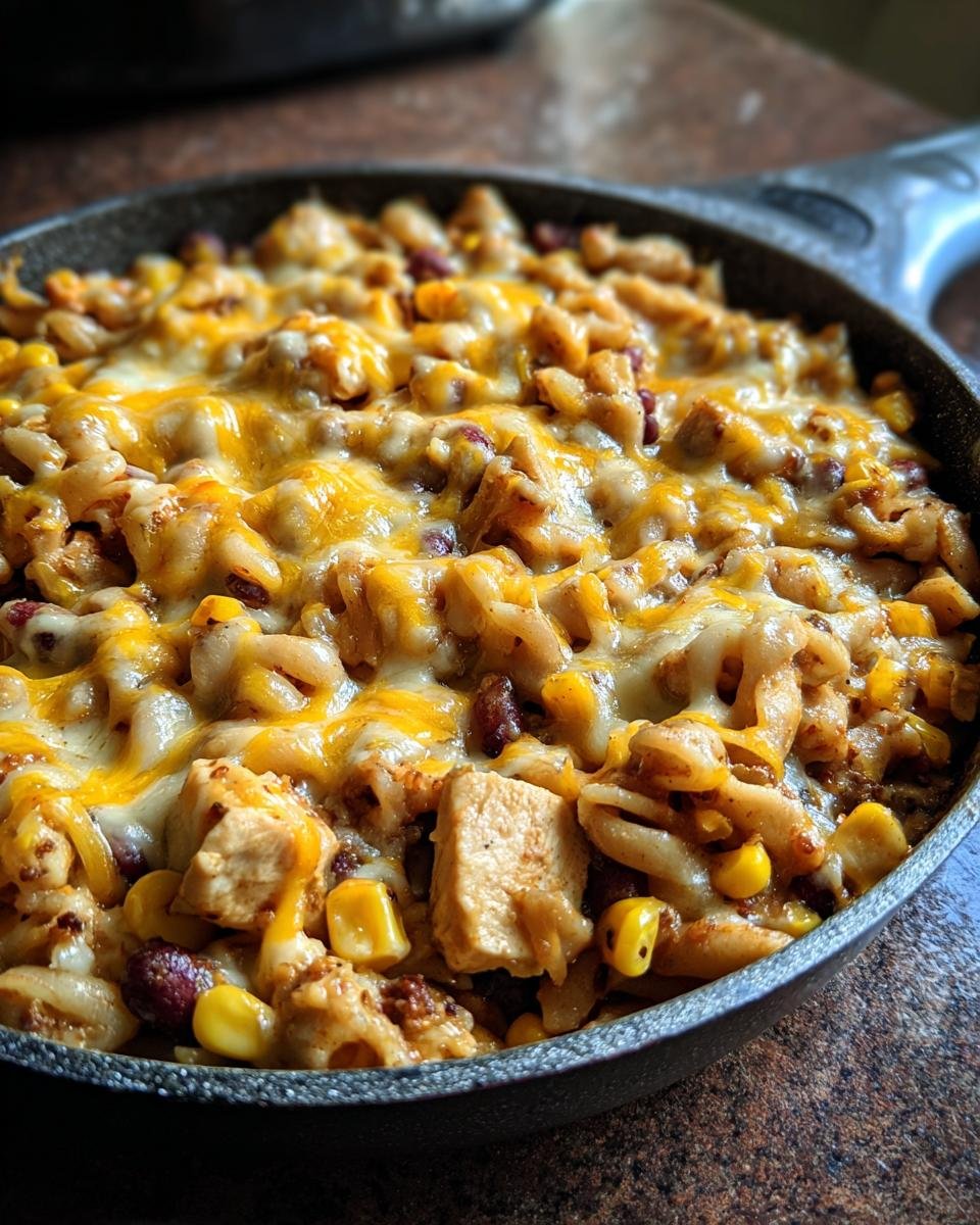 Cheesy Chicken Taco Pasta Skillet - detail 1