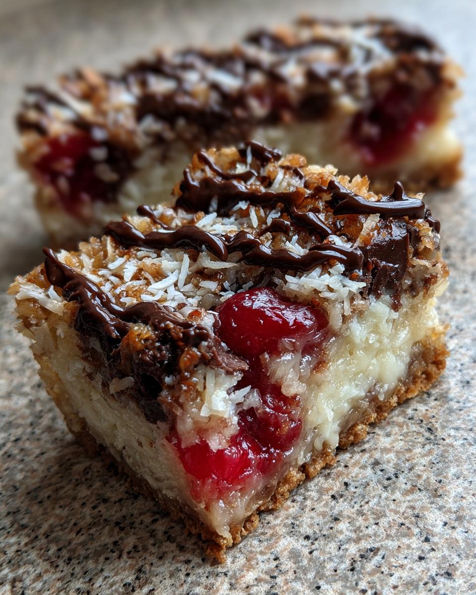 Cherry Coconut Magic Bars - detail 1