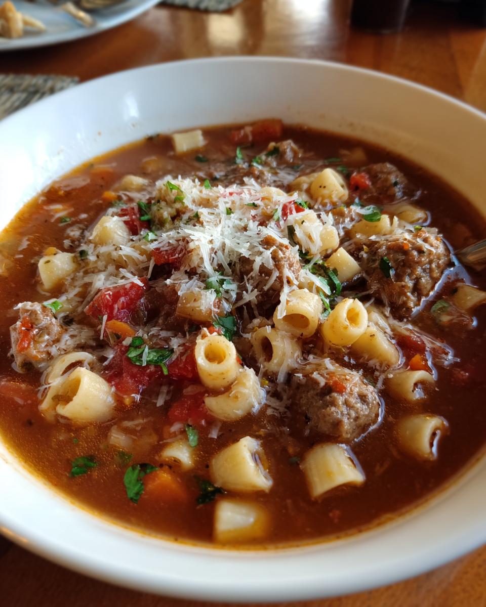 Cozy Italian Sausage Soup with Ditalini Pasta for Christmas, Thanksgiving - detail 1