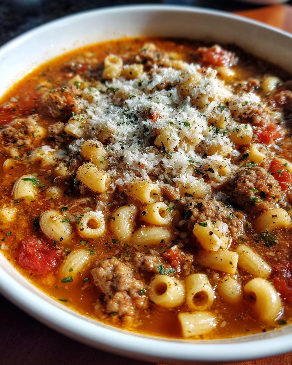 Cozy Italian Sausage Soup with Ditalini Pasta for Christmas, Thanksgiving - detail 2