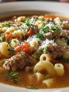 Cozy Italian Sausage Soup with Ditalini Pasta for Christmas, Thanksgiving