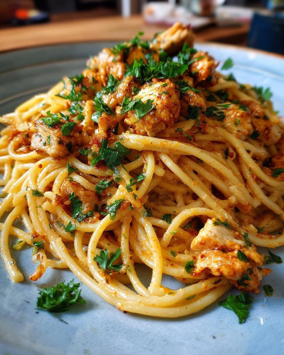 Creamy Cajun Chicken Spaghetti - detail 2