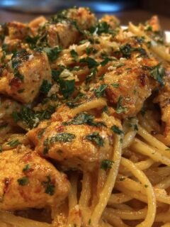 Creamy Cajun Chicken Spaghetti
