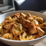 Spicy Southwest Ranch Chicken and Tortellini Skillet